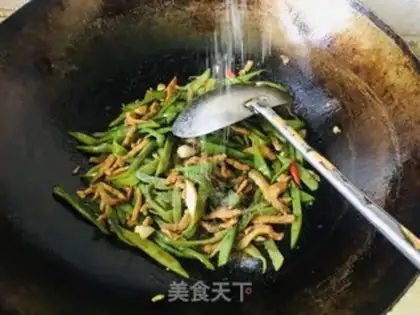 Make Sword bean fried meat step 11