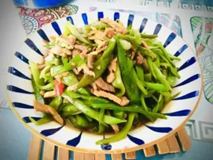 Make Sword bean fried meat step 13