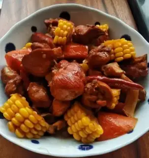 Make Corn carrots for chicken legs step 15
