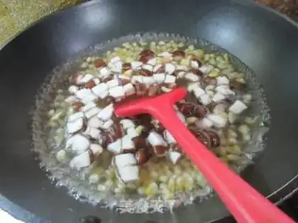 Make Fry mushroom corn step 3