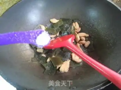 Make Chicken breast fried seaweed step 9