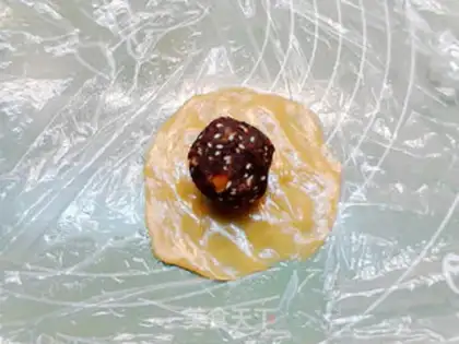 Make Rose ham mooncake step 12