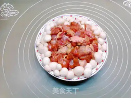 Make White mushroom steamed chicken legs step 5