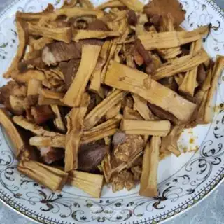 Make The apricot mushrooms dry the meat step 2