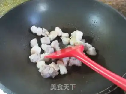 Make Soybeans burn the meat step 1