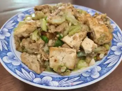 Make Spade tofu fried cheese step 6