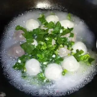 Make Hands on meatball soup step 5