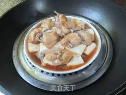 Make Steamed tofu in chicken wings step 12