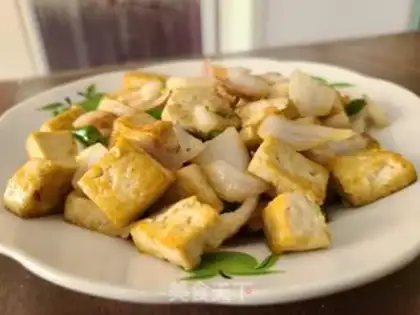 Make Onion fried tofu step 5