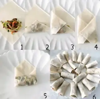 Make Spring rolls step 4
