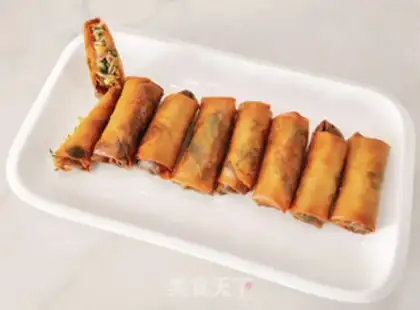 Make Spring rolls step 8
