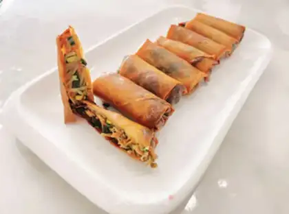 Make Spring rolls step 9