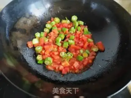 Make Tomato simmon eggs step 6