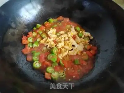 Make Tomato simmon eggs step 7