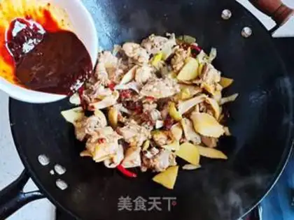 Make Homemade potato chicken step 7