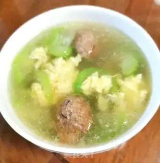 Make Meatball silk melon egg soup step 6