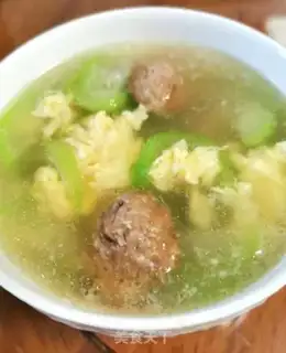 Make Meatball silk melon egg soup step 7