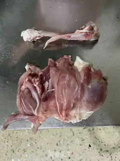 Make A halogenated chicken leg step 1