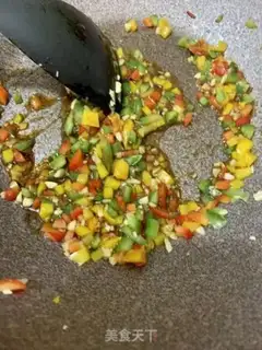 Make Bacon peppers and peas step 11