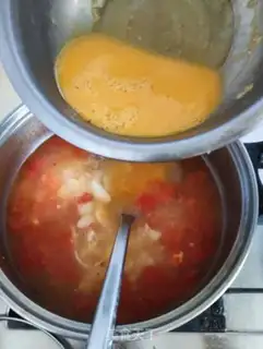 Make Tomato lily egg soup step 6