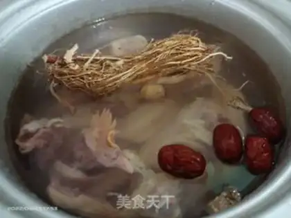 Make Peach chicken soup step 1