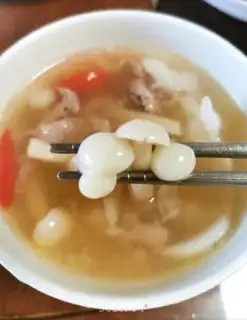 Make White mushroom cocoon soup step 8