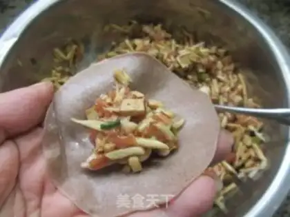 Make A fragrance with a white meat dumpling step 9