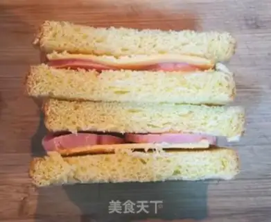 Make Ham cheese sandwich step 2