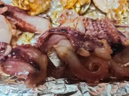 Make Roasted squid rolls step 2