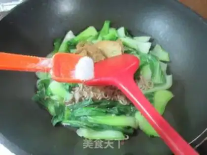 Make ♪ Red-burned veggie green noodle ♪ step 7