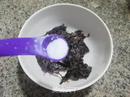 Make ♪ Purple egg oatmeal soup ♪ step 2