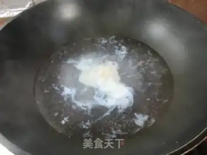Make ♪ Purple egg oatmeal soup ♪ step 7