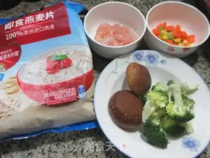 Make Shrimp oatmeal step 0