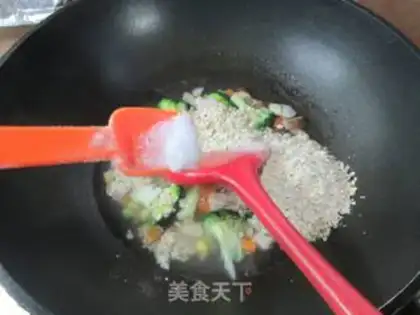 Make Shrimp oatmeal step 8