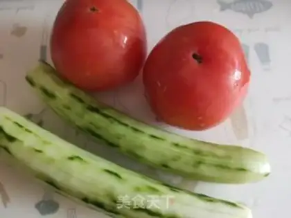 Make Potato cucumber fried eggs step 0