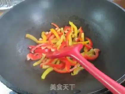 Make Tea mushrooms and peppers step 4