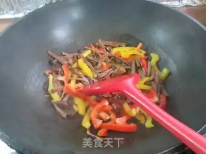 Make Tea mushrooms and peppers step 5