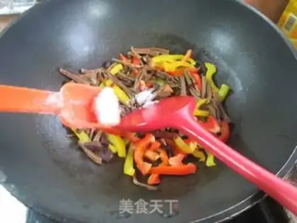 Make Tea mushrooms and peppers step 8