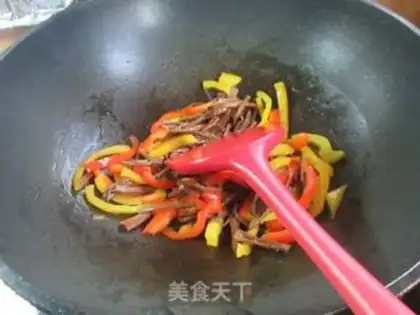 Make Tea mushrooms and peppers step 9