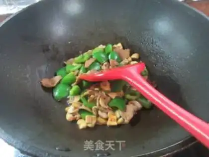 Make Spam mushrooms, tomato pepper step 8