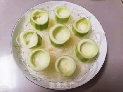 Make Garlic fan silk melon step 4