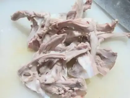 Make White leaves, duck cranium step 3