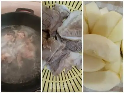 Make Sheep belly apple bone soup step 1