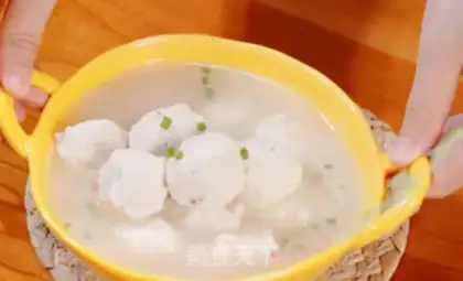 Make Squidfish ball soup step 9