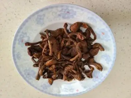 Make Slipped mushrooms and fried meat step 2