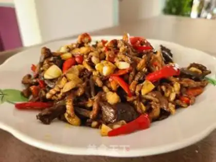 Make Slipped mushrooms and fried meat step 6