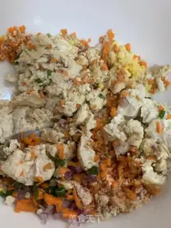 Make Small tofu vegetables step 2