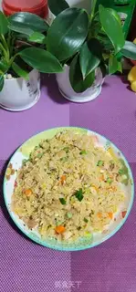 Make Chicken pelt egg fried rice step 8
