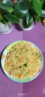 Make Chicken pelt egg fried rice step 9