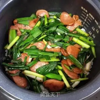 Make Garlic goose sausage rice step 6